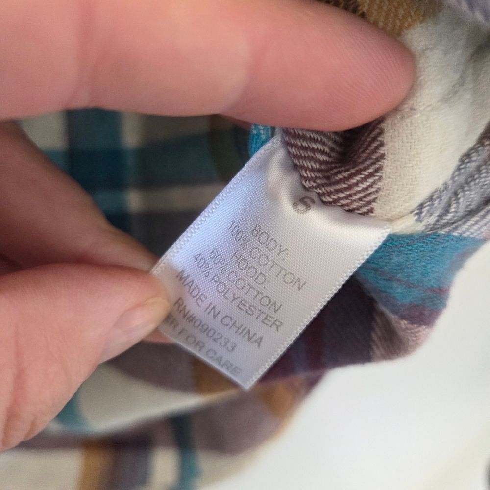 Pacsun Plaid Hoodie Shirt Men's Small Pockets Skater Streetwear Punk Grunge Y2K - Picture 9 of 9